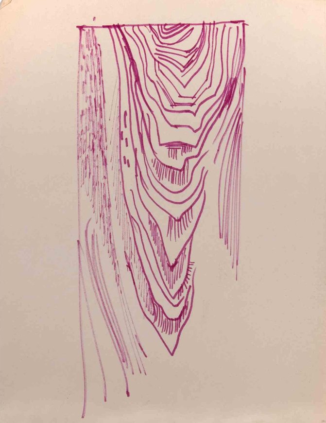 Reynold Arnould, Abstract Composition, Ink Drawing, 1970