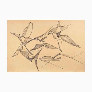 Reynold Arnould, Abstract Composition, Ink Drawing, 1970-ZCI-1788605