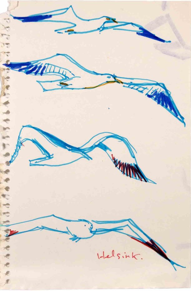 Reynold Arnould, Birds, 1970s, Drawing