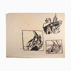 Reynold Arnould, Composition, Ink Drawing, 1970-ZCI-2025349