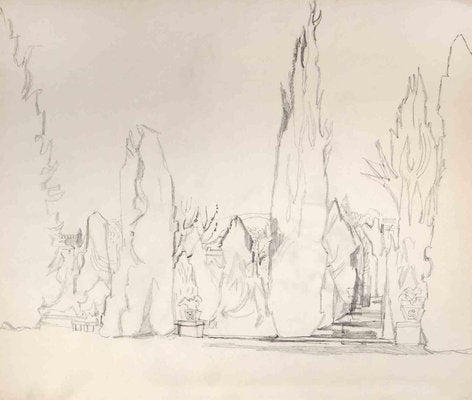 Reynold Arnould, Landscape, Drawing on Paper, Mid-20th Century-ZCI-1788666