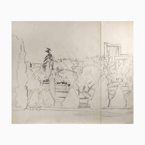 Reynold Arnould, Landscape, Pencil Drawing, Mid-20th Century-ZCI-1788627