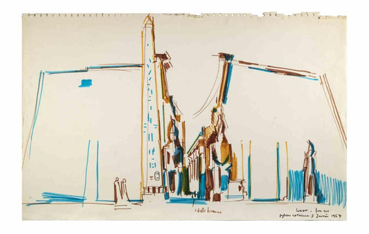 Reynold Arnould, Luxor, Marker Drawing, 1970