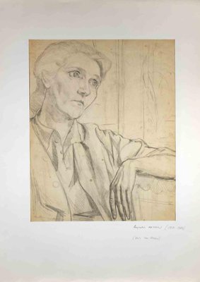 Reynold Arnould, Portrait, Pencil Drawing, Mid-20th Century-ZCI-1788622