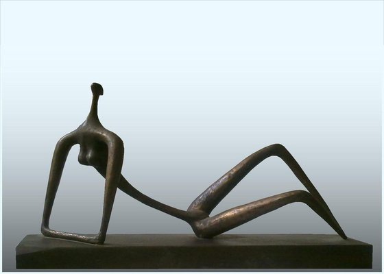 Rezo Khasia, Composition, 2022, Bronze & Wood Sculpture-CHG-2030426