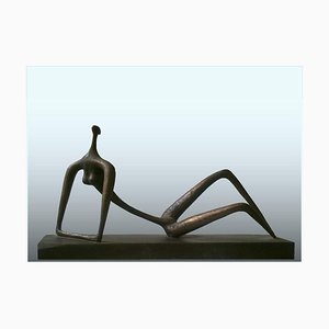 Rezo Khasia, Composition, 2022, Bronze & Wood Sculpture-CHG-2030426