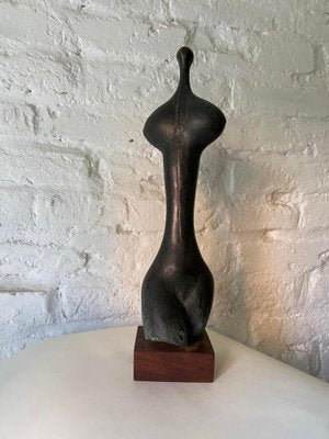 Rezo Khasia, Torso, 2020, Bronze & Wood Sculpture-CHG-2030427