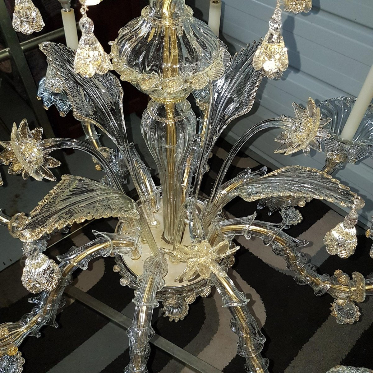 Rezzonico Chandelier with Eight Arms in Murano