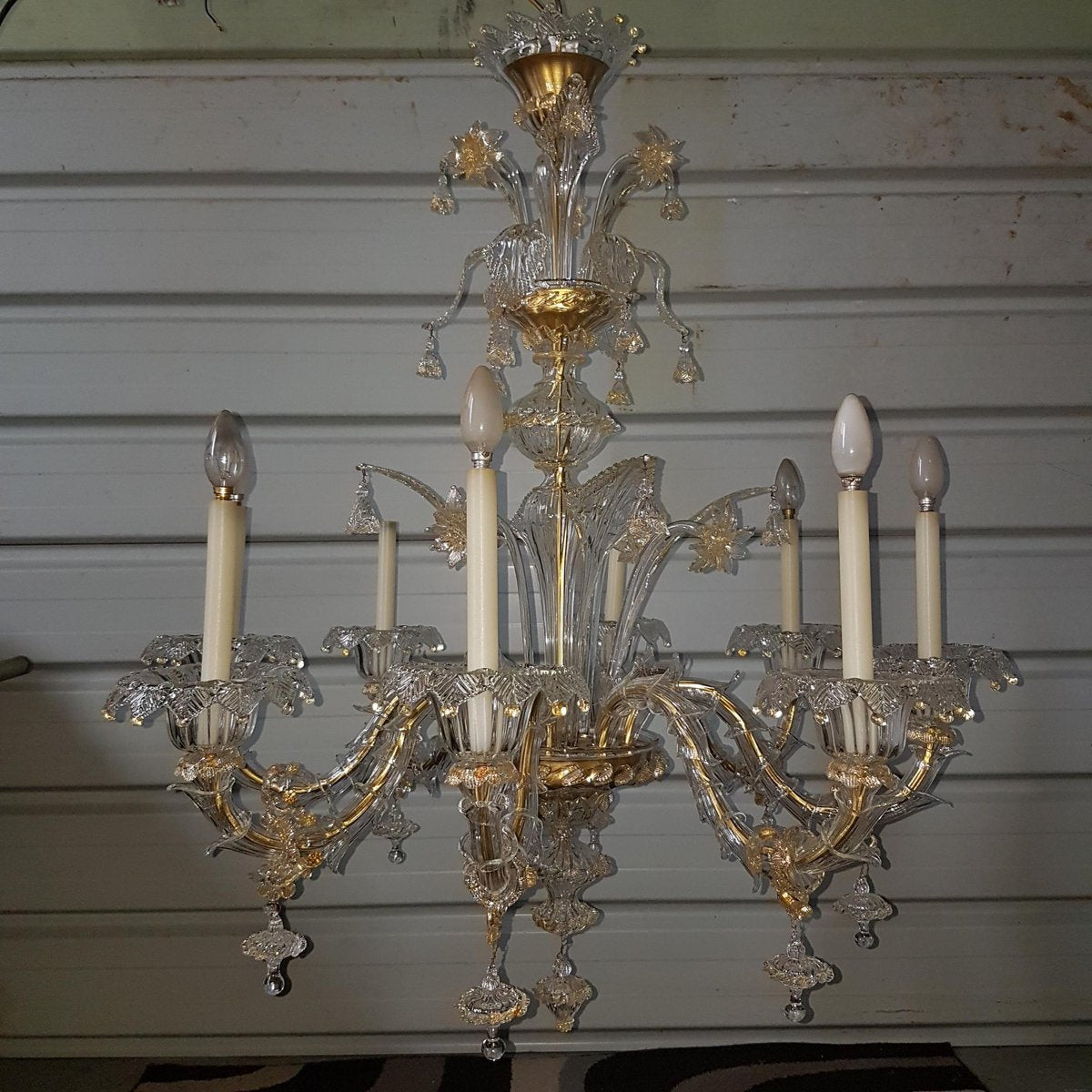 Rezzonico Chandelier with Eight Arms in Murano