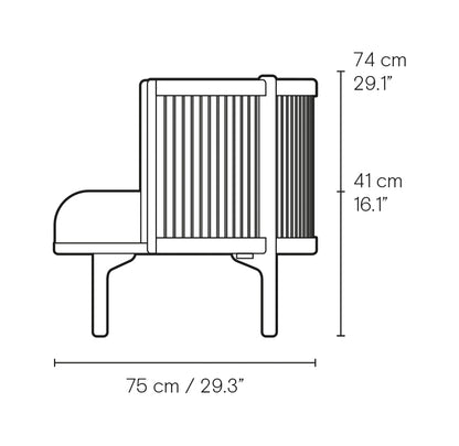 RF1904 SIDEWAYS LOUNGE CHAIR