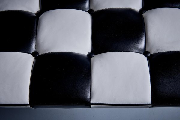 RH-301 Lounge Chairs in Black and White Leather by Robert and Trix Haussmann for de Sede, 1960s, Set of 2-SFD-1791931