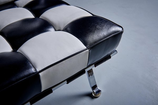 RH-301 Lounge Chairs in Black and White Leather by Robert and Trix Haussmann for de Sede, 1960s, Set of 2-SFD-1791931