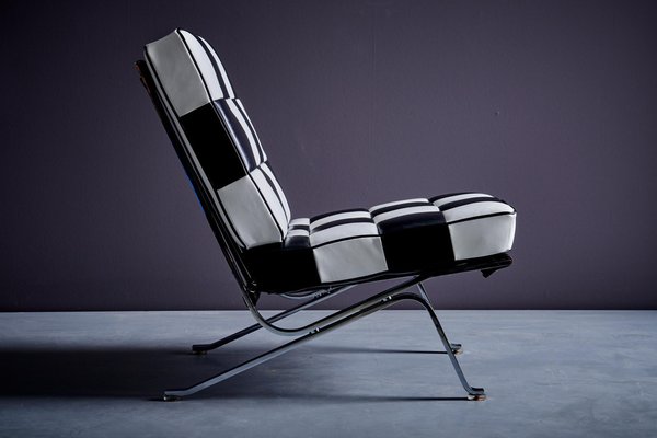 RH-301 Lounge Chairs in Black and White Leather by Robert and Trix Haussmann for de Sede, 1960s, Set of 2-SFD-1791931