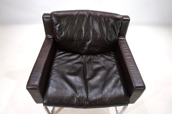 Rh201 Leather Armchair by Robert Haussmann for de Sede, 1960s-HUW-2028861