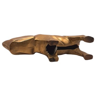 Rhino Sculptures in Brass, Set of 2-TCS-1135290