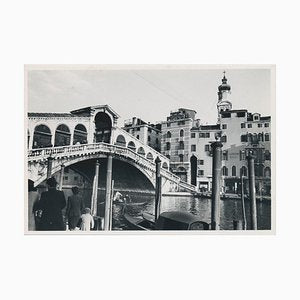 Rialto Bridge, Italy, 1950s, Black & White Photograph-DYV-1236147