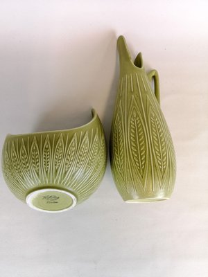 Rialto Ceramic Bowl and Vase by Gunnar Nylund for Rörstrand, Set of 2-UYK-806923