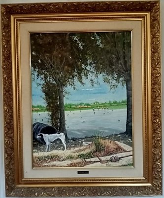 Ricard Noé, Ebro Delta, Oil on Canvas, Framed-SNX-1115963