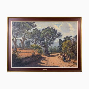 Ricard Tarrega Viladoms, Viejos Olivos, 1978, Oil on Canvas, Framed-AOI-1109960