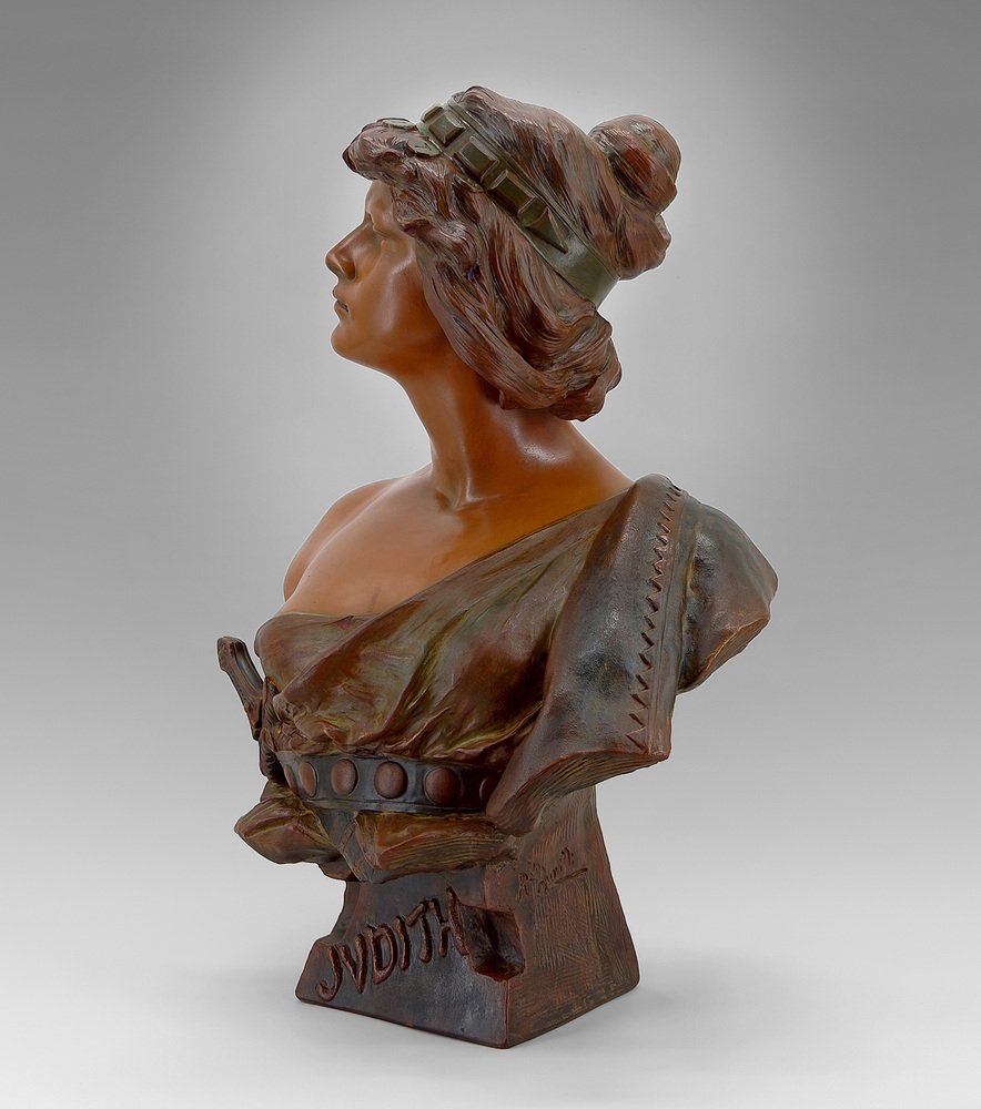 Ricardo Aurilli, Bust of Judith, 1900, Terracotta