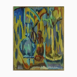 Riccardo Basso, Abstract Composition, Oil Painting, Mid-20th Century-ZCI-1759204