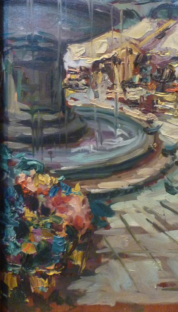 Riccardo Sartori, Piazza Delle Erbe, Padua, 1950s, Oil