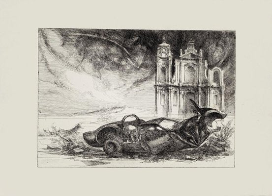 Riccardo Tommasi Ferroni - Baroque Rome - Original Etching - 1965-ZCI-837037