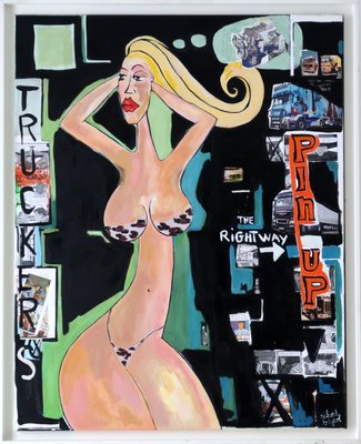 Richard Boigeol, Pin'Up, 2007, Oil and Paper Collage on Canvas-CHG-917694