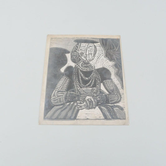 Richard J. Misch Photograph of Picasso Linocut 'bust de Femme', 1972, 1972, Paper