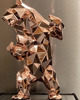 Richard Orlinski, Standing Bear Gold Pink, Sculpture-KHH-1244184