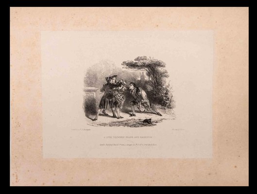 Richard Parks Bonington, A Duel Between Frank and Rashleigh, Lithograph, 1828