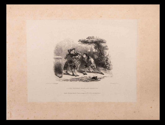 Richard Parks Bonington, A Duel Between Frank and Rashleigh, Lithograph, 1828