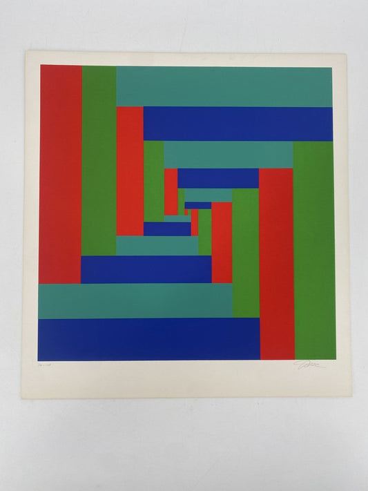 Richard Paul Lohse, Movement of Four Contrasting Groups from a Center, 1967, Screenprint