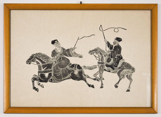 Riders - Original Woodcut Early 20th Century Early 20th Century-ZCI-758899