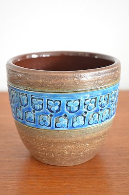 Rimini Blu Ceramic Cachepot by Aldo Londi for Bitossi, 1960s-OV-1378535