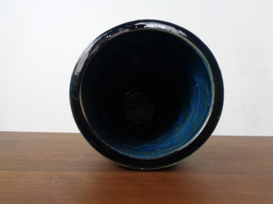 Rimini Blue Ceramic 711/25 Vase by Aldo Londi for Bitossi, 1960s-RDW-2027962