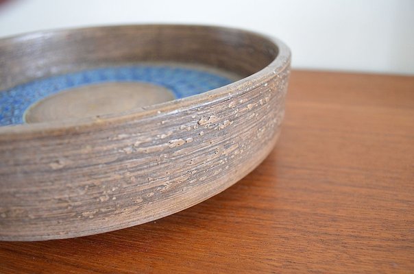 Rimini Blue Ceramic Bowl by Aldo Londi for Bitossi, 1960s-OV-715528