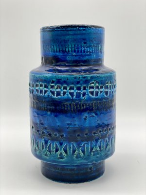 Rimini Blue Vase by Aldo Londi for Bitossi, Italy, 1970s-PYA-1716268