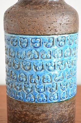 Rinary Blue Ceramic Vase by Aldo Londi for Bitossi, 1960s-OV-1378534