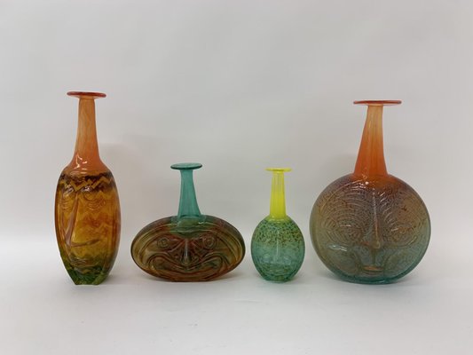 Rio Face Vases by Kjell Engman for Kosta Boda, Sweden, Set of 4-BGP-1325299