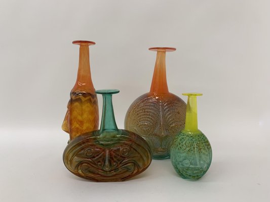 Rio Face Vases by Kjell Engman for Kosta Boda, Sweden, Set of 4-BGP-1325299