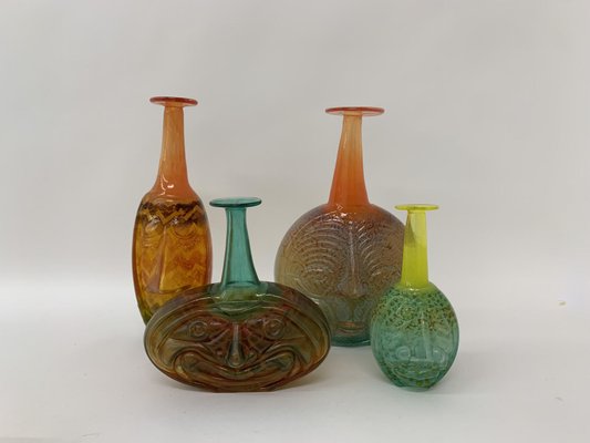 Rio Face Vases by Kjell Engman for Kosta Boda, Sweden, Set of 4-BGP-1325299