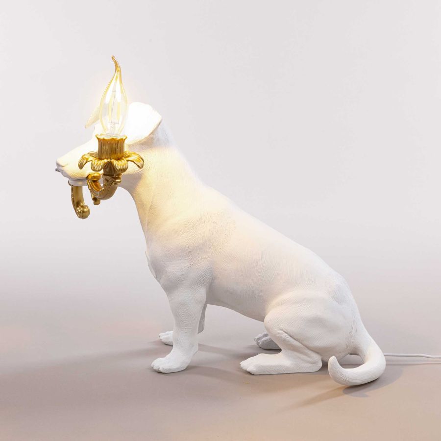 Resin Indoor Table Lamp Rio Lamp by Seletti #White & Gold