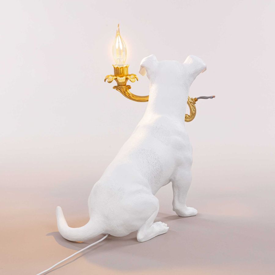 Resin Indoor Table Lamp Rio Lamp by Seletti #White & Gold