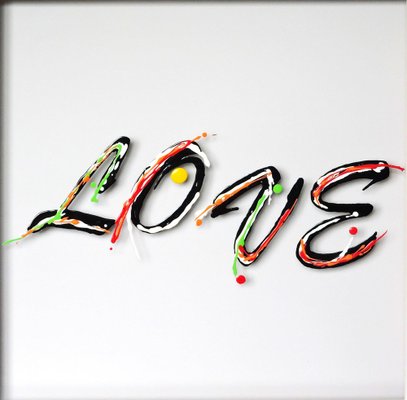 Rita Vandenherrewegen, Love, 2022, Acrylic on Acrylic Glass, Framed-QNR-1353629