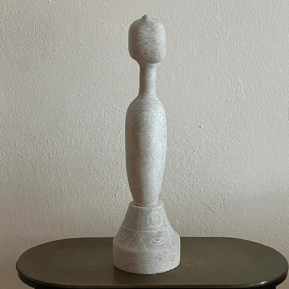 Ritual Hand Carved Marble Sculpture by Tom Von Kaenel