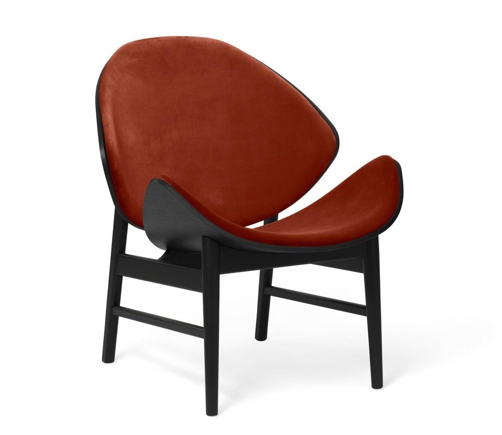 Ritz Orange Chair in Black Lacquered Oak by Warm Nordic