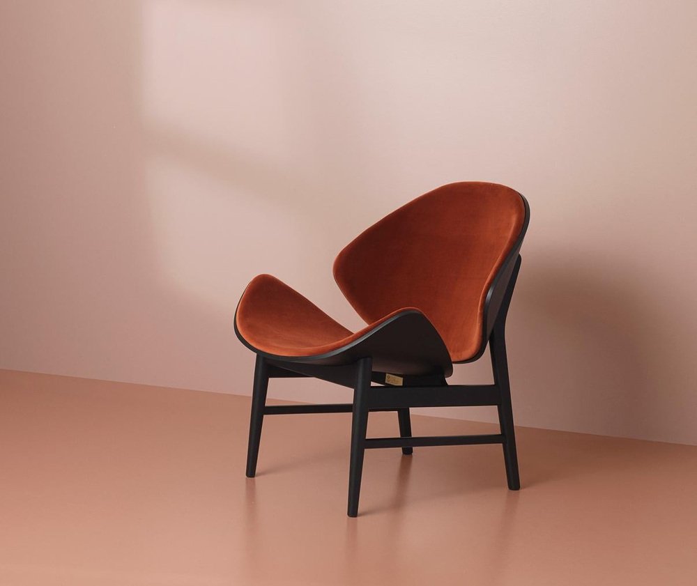 Ritz Orange Chair in Black Lacquered Oak by Warm Nordic