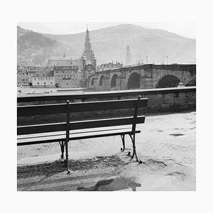 River Neckar, Old Bridge, Church, Heidelberg Germany 1936, Printed 2021-DYV-990666