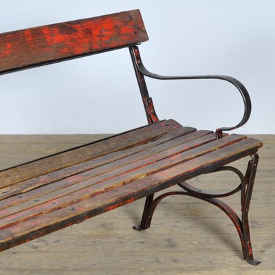 Riveted Iron Park Bench, 1920s-IW-1742648